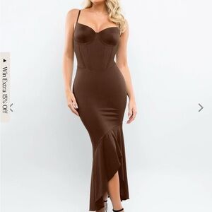Popilush Shapewear Hourglass Corset Maxi Dress